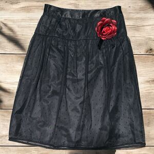 Moda International Skirt 4 Black Tulle Mesh Gothic Y2K Victoria’s Secrets